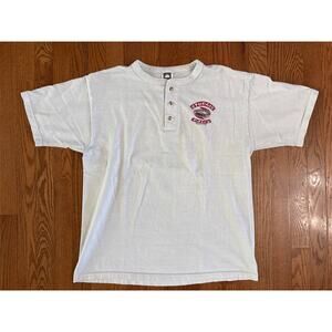Sturgis 2001 Black HIlls Motor‎ Classic Henley 3 Button Shirt Sleeve T-Shirt- L